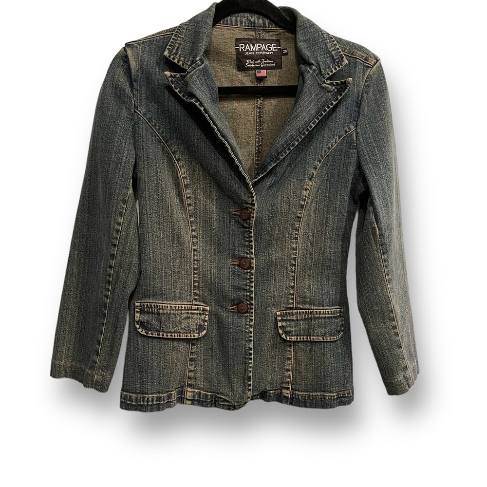 Rampage Jean Company Denim Blazer Size Medium